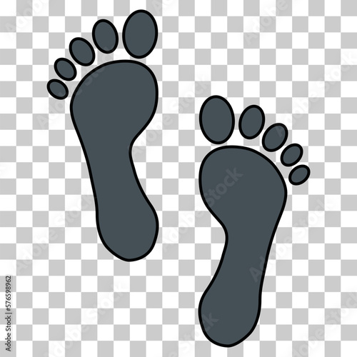 Foot print human sign, track walking design icon, outline vector illustration