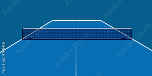 Template for poster, card, or ticket. Racket for table tennis and ball. Vector illustration.
