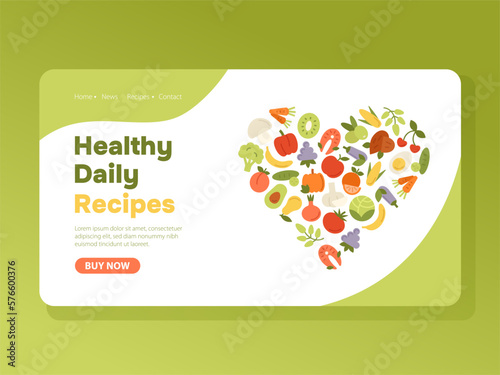 Healthy food landing page