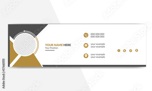 Email Signature Design. Business email signature banner. Creative professional Corporate Email Signature Design template.