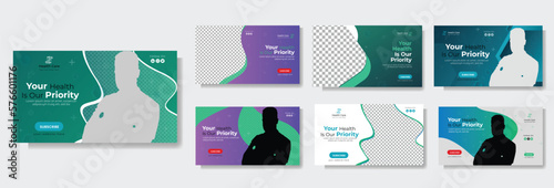 Medical healthcare YouTube thumbnail and Dental hospital and clinic social media cover banner | Youtube live stream video thumbnail | | video thumbnail | Youtube thumbnail