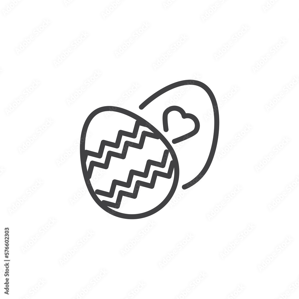 Festive Easter egg line icon Festive Easter egg line icon