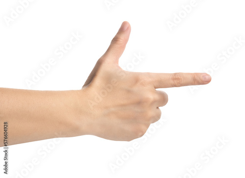 hand point direction on transparency background