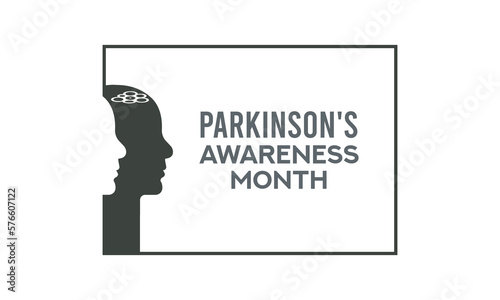 Vector illustration on the theme of parkinson's disease awareness month of April.Poster , banner design template Vector illustration.
