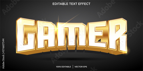 Gamers editable text effect template