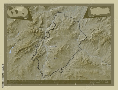 Kirikkale, Turkiye. Labelled points of cities photo