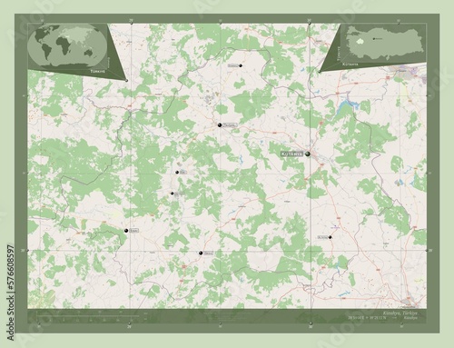 Kutahya, Turkiye. OSM. Labelled points of cities photo