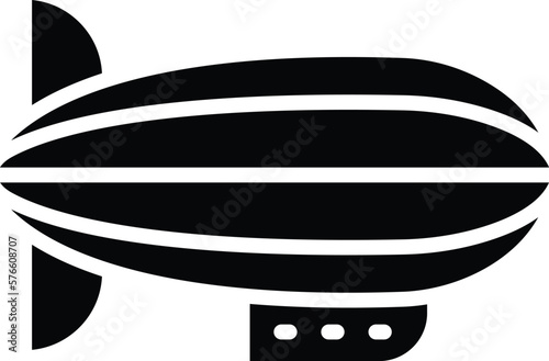 Blimp Vector Icon Design Illustration