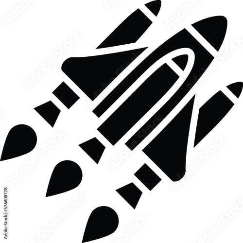 Space shuttle Vector Icon Design Illustration