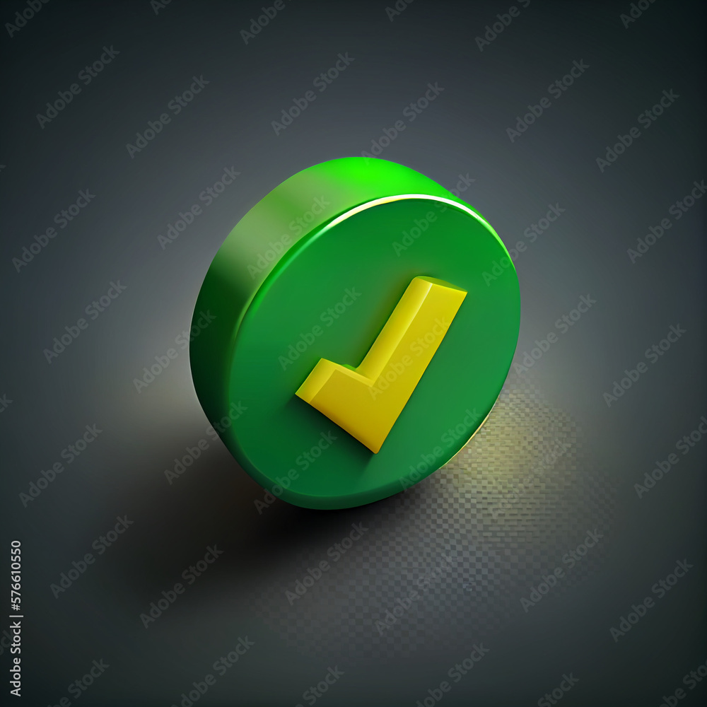 checkmark icon, approvement concept, geolocation mark, point location, 3d realistic illustration, generative ai checkmark icon, approvement concept, geolocation mark, point location, 3d realistic illustration, generative ai