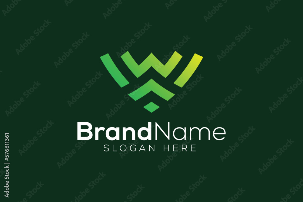 Creative letter w a logo design template Creative letter w a logo design template