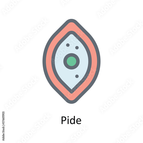 Pide Vector Fill Outline Icons. Simple stock illustration stock