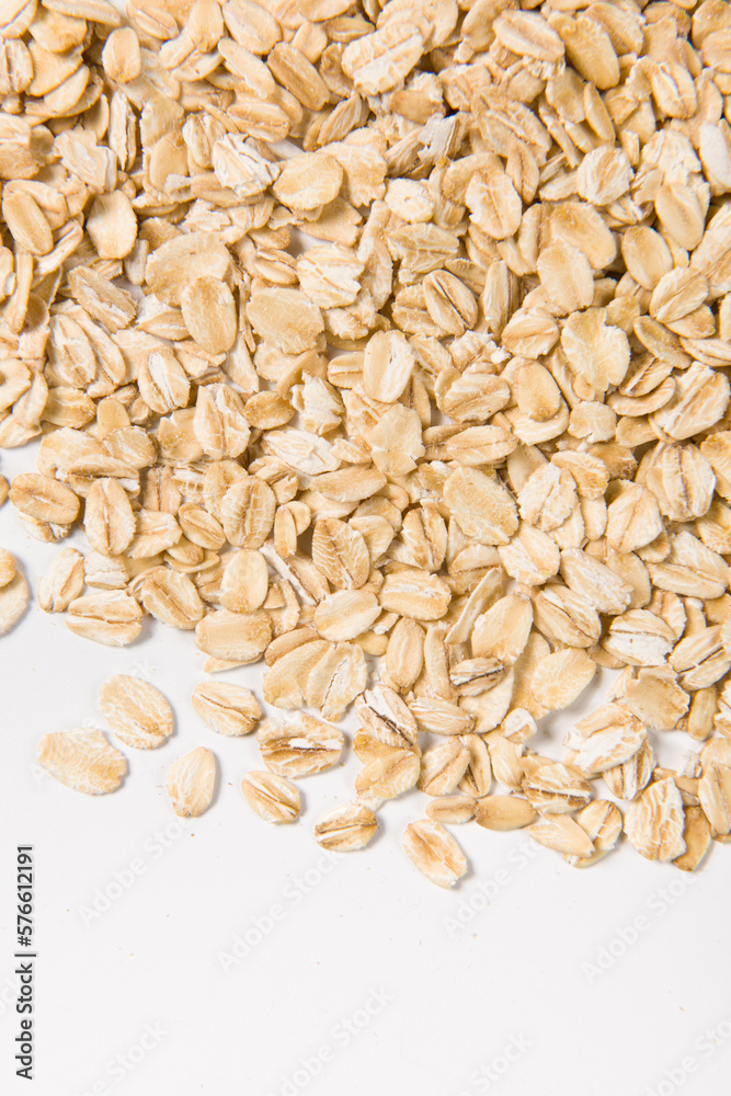 Oat flakes on white background. Oat flakes on white background.