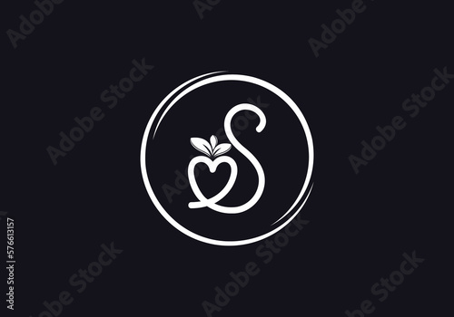 Wallpaper Mural Nutrition logo and green healthy love leaf symbol with love font logo design. Heart sign leaf nature logo. Green eco letters logo Torontodigital.ca