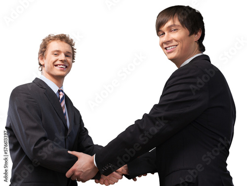 Smile Business man shake hands photo