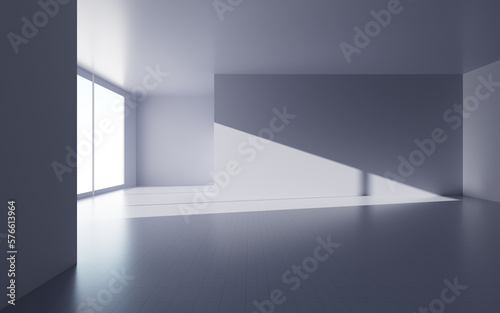 White empty room  3d rendering.