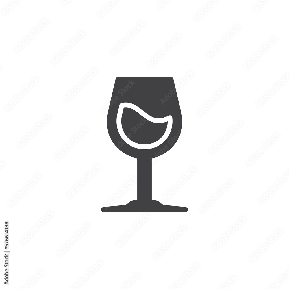 Wine glass vector icon Wine glass vector icon