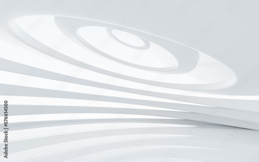 White abstract curvilinear architecture, 3d rendering. White abstract curvilinear architecture, 3d rendering.