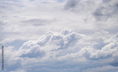 Fototapeta Naklejka Na Ścianę i Meble -  Stratus cumulus alto nimbo clouds in the blue sky is weather messengers