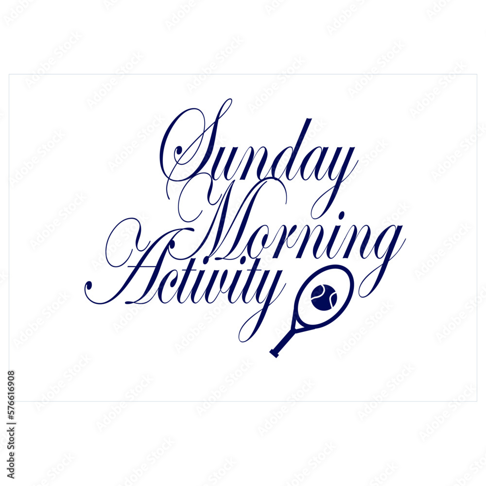 Fototapeta premium slogan with tennis racket vector