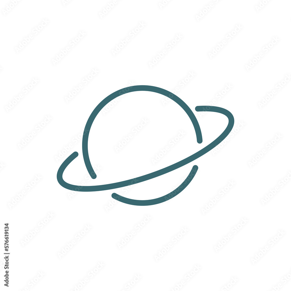 planet saturn icon. Thin line planet saturn, saturn icon from education collection. Outline vector isolated on white background. Editable planet saturn symbol can be used web and mobile planet saturn icon. Thin line planet saturn, saturn icon from education collection. Outline vector isolated on white background. Editable planet saturn symbol can be used web and mobile