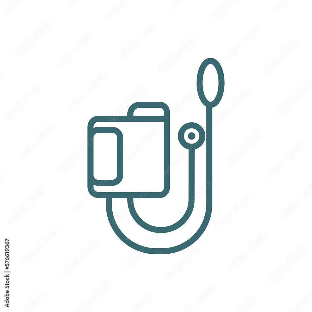 sphygmomanometer icon. Thin line sphygmomanometer icon from health and