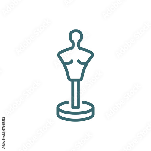 boxing mannequin icon. Thin line boxing mannequin icon from Fitness and Gym collection. Outline vector isolated on white background. Editable boxing mannequin symbol can be used web and mobile