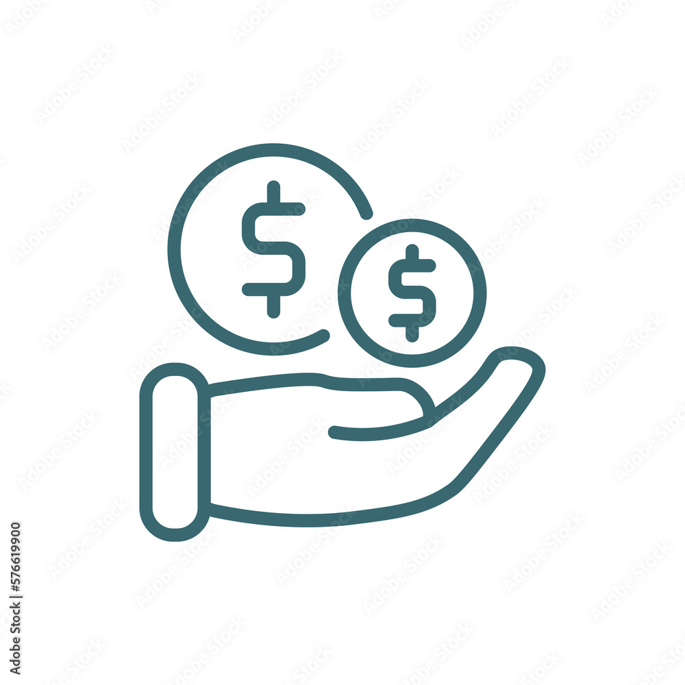 salary icon. Thin line salary icon from Human Resources collection. Outline vector isolated on white background. Editable salary symbol can be used web and mobile salary icon. Thin line salary icon from Human Resources collection. Outline vector isolated on white background. Editable salary symbol can be used web and mobile