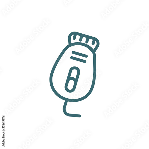 epilator icon. Thin line epilator icon from Hygiene and Sanitation collection. Outline vector isolated on white background. Editable epilator symbol can be used web and mobile