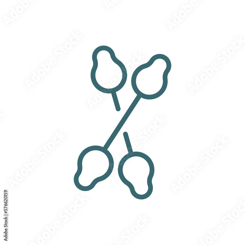 cotton swabs icon. Thin line cotton swabs icon from Hygiene and Sanitation collection. Outline vector isolated on white background. Editable cotton swabs symbol can be used web and mobile