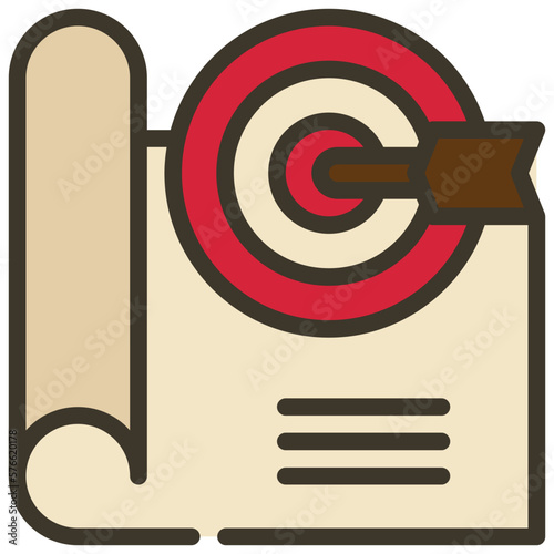 report dartboard arrow business target icon filled outline