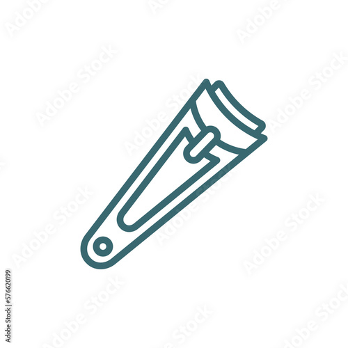 nail clippers icon. Thin line nail clippers icon from Hygiene and Sanitation collection. Outline vector isolated on white background. Editable nail clippers symbol can be used web and mobile