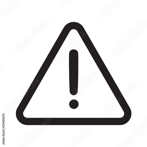 Caution line exclamation mark with triangle shape icon hazard warning sign or symbol for design.
