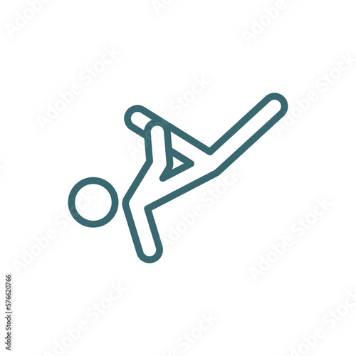 capoeira icon. Thin line capoeira icon from sport and game collection. Outline vector isolated on white background. Editable capoeira symbol can be used web and mobile