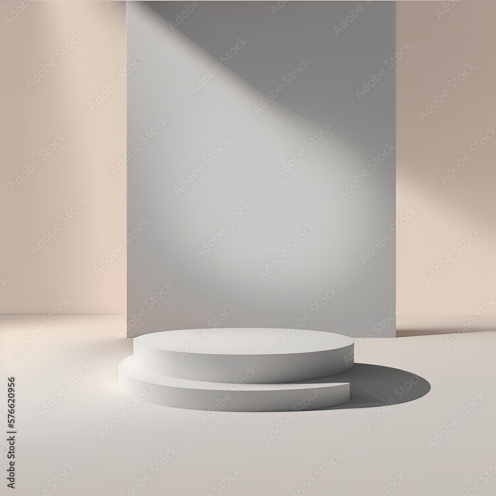 Geometric luxury podium product display.Generative AI Geometric luxury podium product display.Generative AI