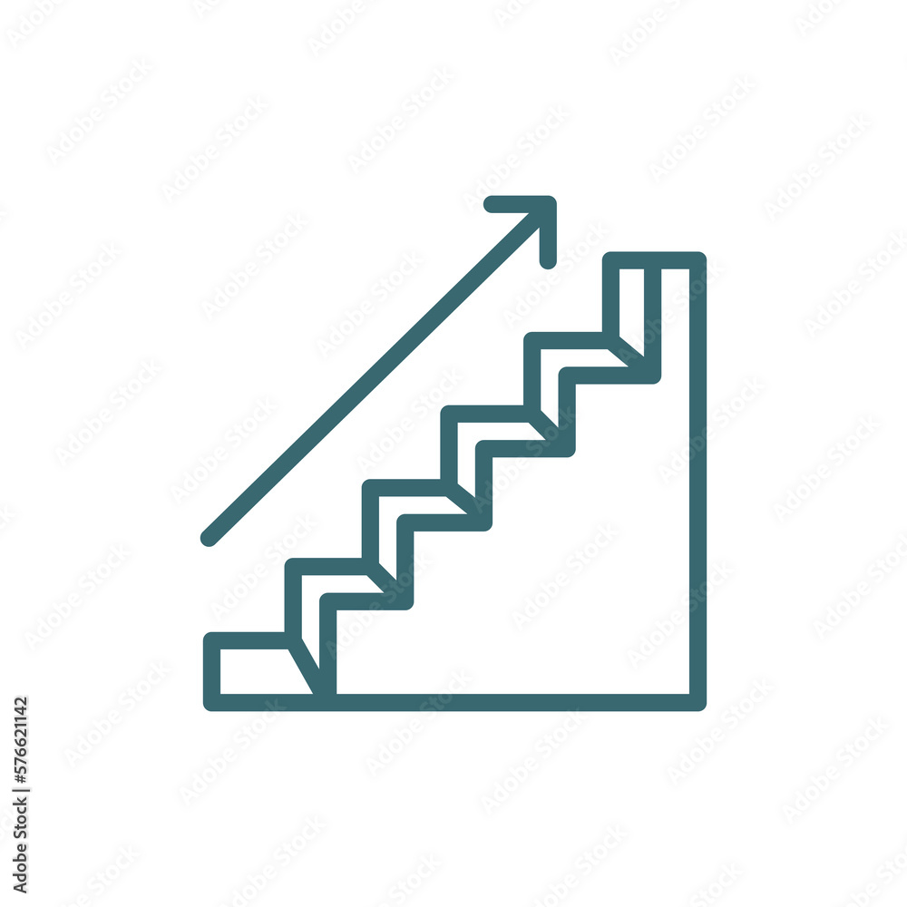career ladder icon. Thin line career ladder icon from startup and strategy collection. Outline vector isolated on white background. Editable career ladder symbol can be used web and mobile career ladder icon. Thin line career ladder icon from startup and strategy collection. Outline vector isolated on white background. Editable career ladder symbol can be used web and mobile