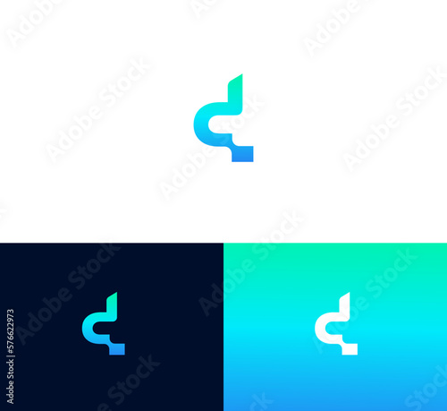 Letter D logo icon design template elements.