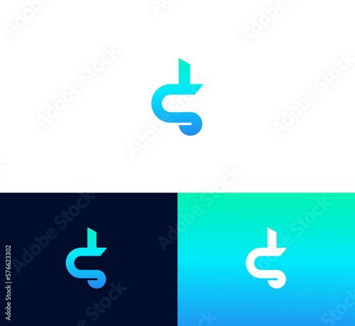 Letter D logo icon design template elements.