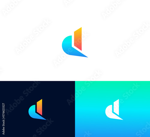 Letter D logo icon design template elements.