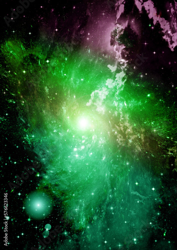 Obraz na płótnie galaxy in a free space. 3D rendering w salonie