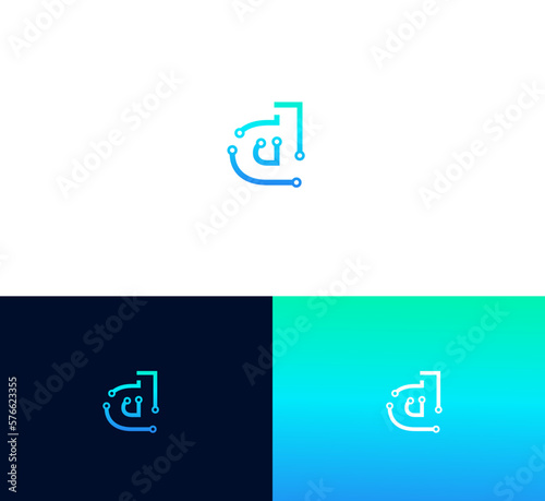 Letter D logo icon design template elements.