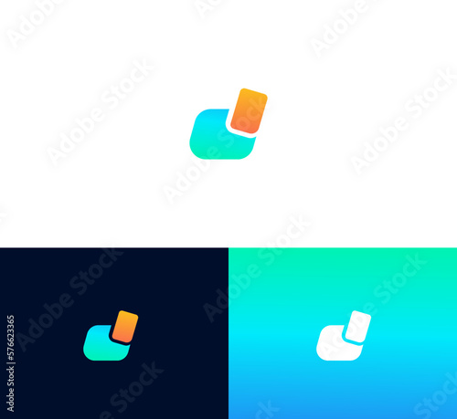 Letter D logo icon design template elements.