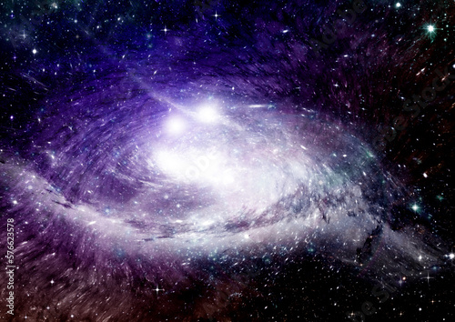 Obraz na płótnie galaxy in a free space. 3D rendering w salonie