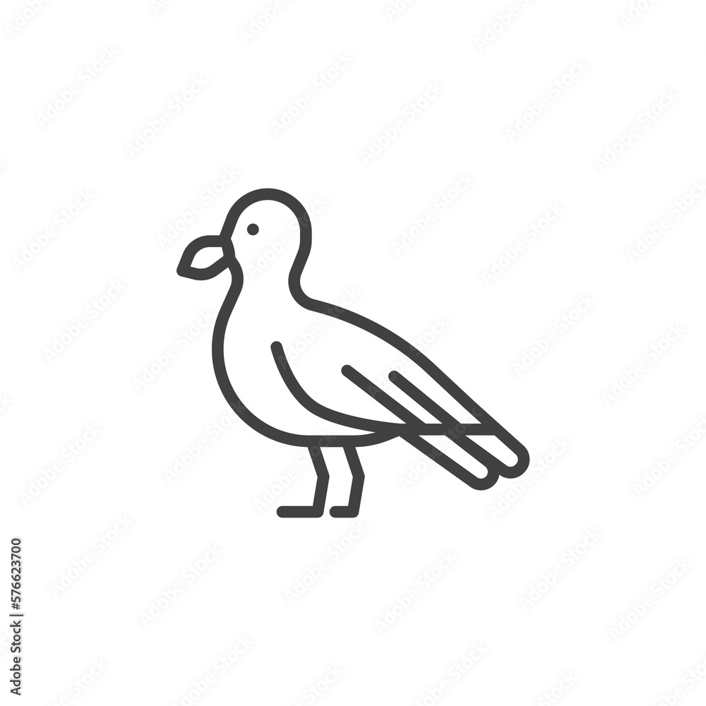 Fototapeta premium Seagull line icon