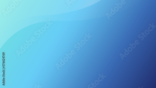 Blue abstract gradient wave background presentation template