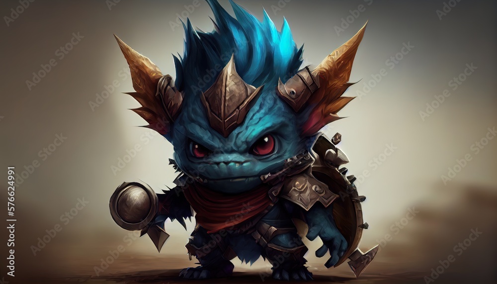 Game character drawing of a small monster Game character drawing of a small monster