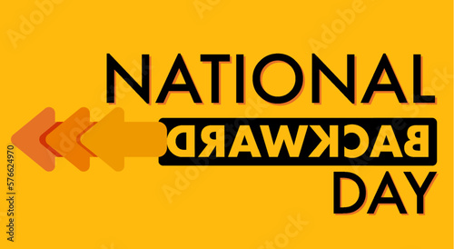 National backward day banner design