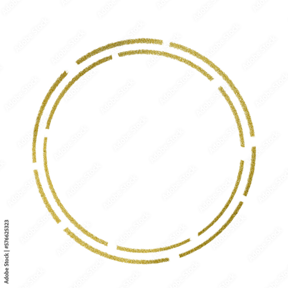 Gold circle frame. Gold circle frame.