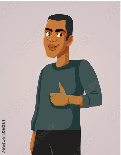 
Handsome Man Holding Thumbs-up Showing Approval Vector Cartoon

Happy guy making approval gesture saying yes

