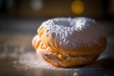 Beignets A French Doughnut with powdered sugar. Generative AI.